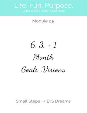 2.5 6-3-1 Month Goals and Visions